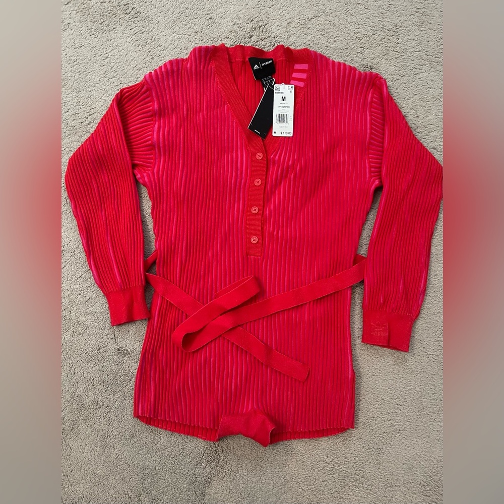 NWT Ivy Park Adidas Ivy Heart Knit Romper Size M